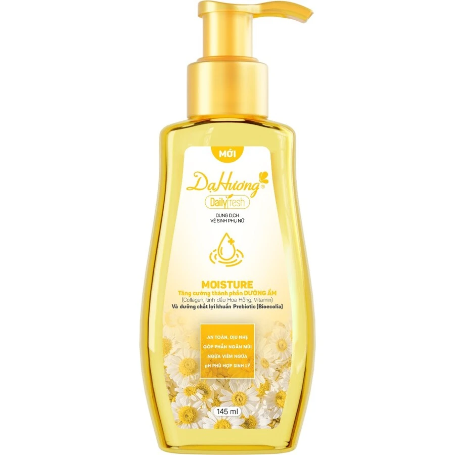 Dung dịch vệ sinh Dạ Hương Daily Fresh Moisture - Tăng cường thành phần DƯỠNG ẨM 145ml