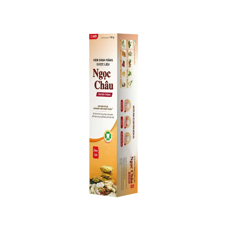 Kem đánh răng dược liệu Ngọc Châu bảo vệ lợi, chắc răng, làm bền thành mạch, chống tụt lợi, chảy máu chân răng (125g)