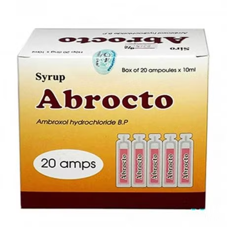 Siro Abrocto Dược Hà Tĩnh điều trị một số bệnh lý đường hô hấp (20 ống x 10ml)