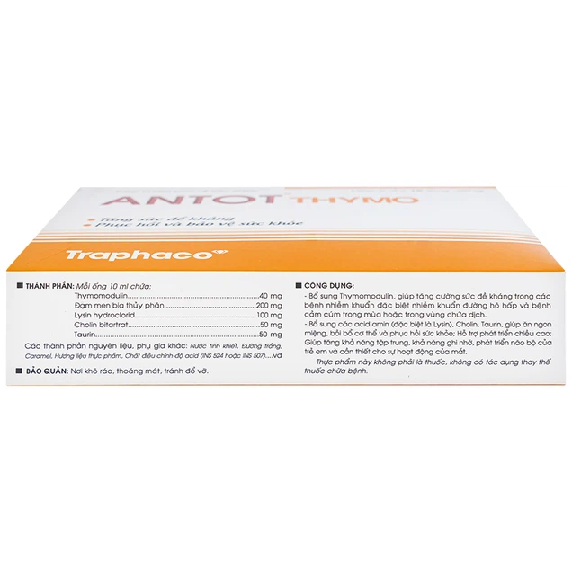 Dung dịch uống Antot Thymo Traphaco tăng cường sức đề kháng
