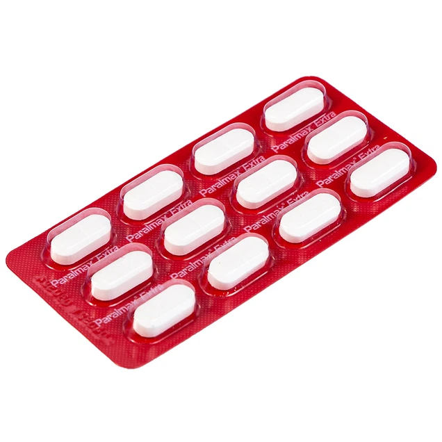 Viên nén Paralmax Extra 500mg/65mg Boston giảm đau nhẹ đến trung bình và hạ sốt 