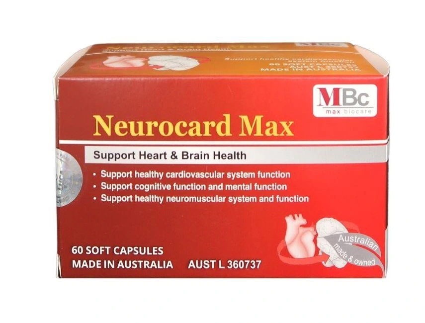 Viên uống Neurocard Max Luca Pharma hỗ trợ chức năng hệ tim mạch, tuần hoàn máu