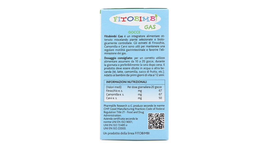 Fitobimbi Gas - Hỗ trợ giảm đầy hơi, nôn trớ, khó tiêu ở trẻ