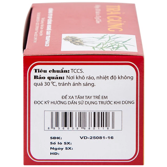 Trà Gừng Traphaco điều trị đau bụng do lạnh, đầy trướng, không tiêu (20 gói x 3g)