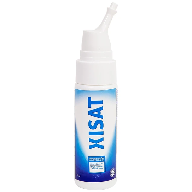 Xịt mũi nước biển sâu Xisat 75ml xịt sạch thông mũi dùng cho người lớn
