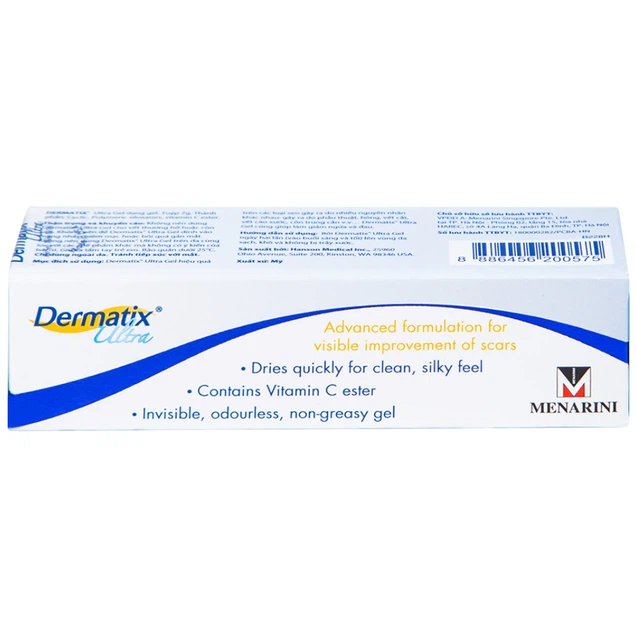 Gel Dermatix Ultra cải thiện hiệu quả sẹo lồi và sẹo phì đại