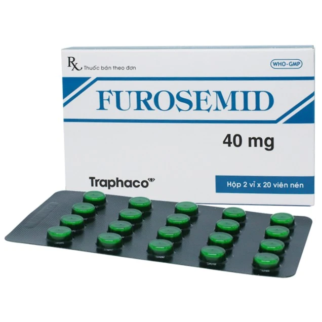 Furosemid-Traphaco 40mg hộp 2vỉ*20viên tác dụng lợi tiểu - hạ huyết áp