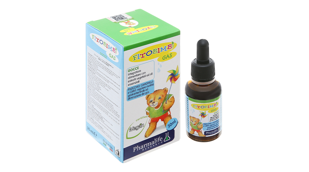 Fitobimbi Gas - Hỗ trợ giảm đầy hơi, nôn trớ, khó tiêu ở trẻ