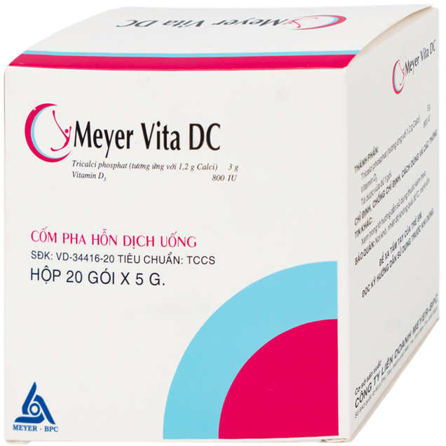 Cốm Pha Hỗn Dịch Uống Meyer Vita DC điều trị và phòng ngừa thiếu vitamin D và canxi, loãng xương