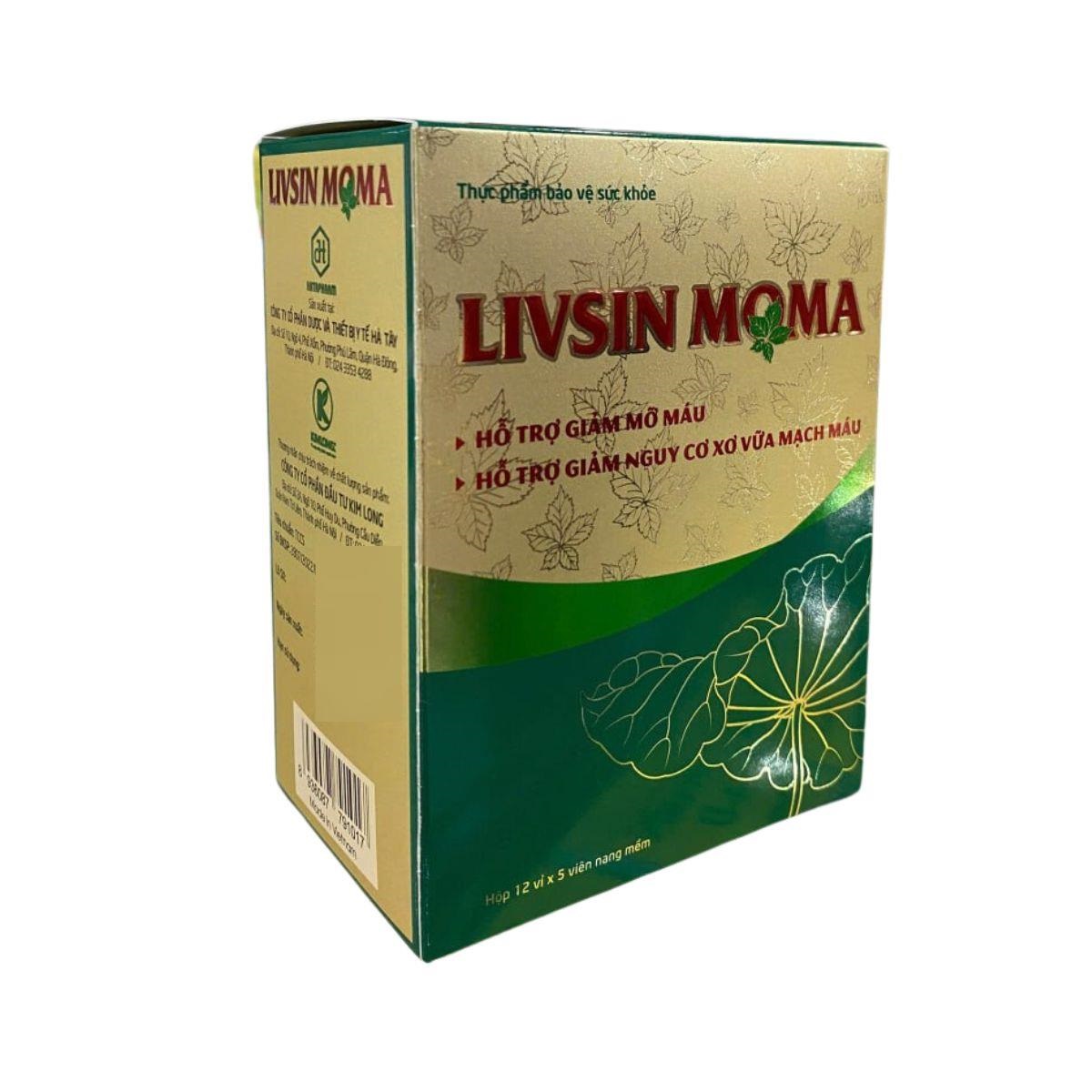 Viên uống Livsin Moma hỗ trợ giảm mỡ máu và ngăn ngừa xơ vữa động mạch