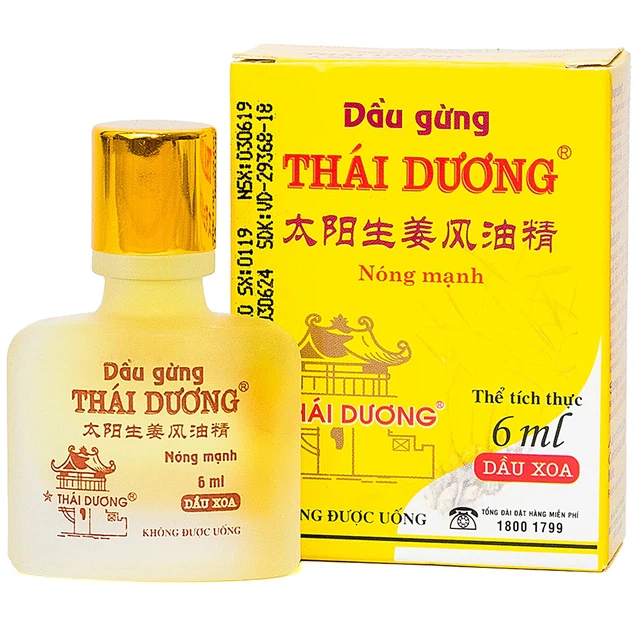 Dầu gió gừng Thái Dương 