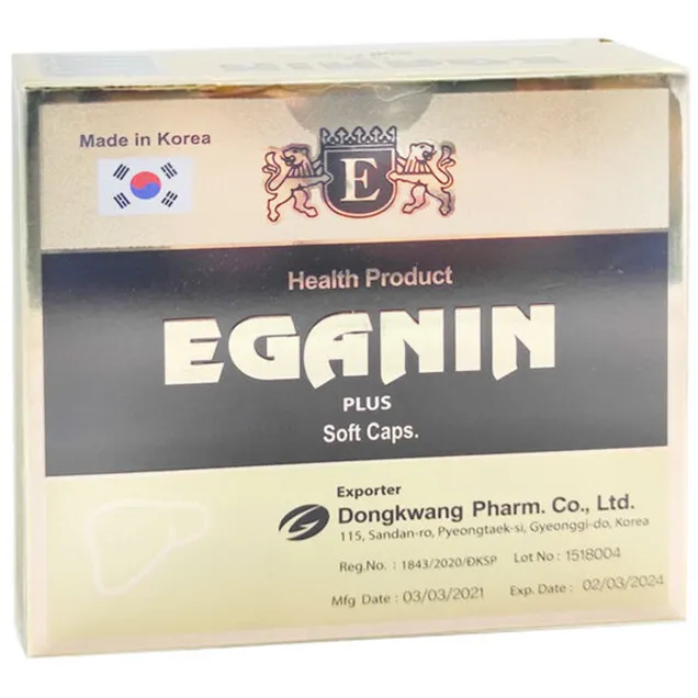 Viên nang mềm Eganin DongKwang hỗ trợ giải độc và bảo vệ gan (12 vỉ x 5 viên)