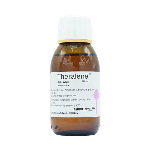 Siro Theralene-Alimemazine 0,045/90ml-điều trị mất ngủ, viêm mũi