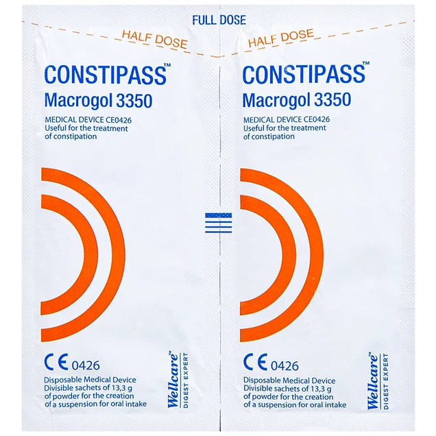Bột nhuận tràng Constipass Wellcare bổ trợ nhuận tràng, khắc phục chứng táo bón (20 gói)