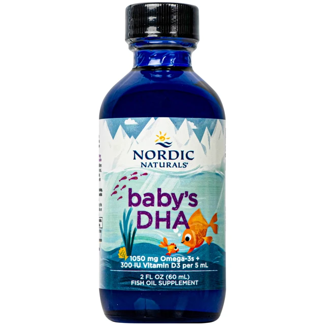 Dung dịch hỗ trợ cải thiện thị lực cho trẻ từ 0 tháng tuổi Nordic Naturals Baby's DHA (60ml)