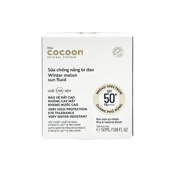 Sữa chống nắng bí đao Cocoon giúp bảo vệ da trước tia UVA, UVB (50ml)