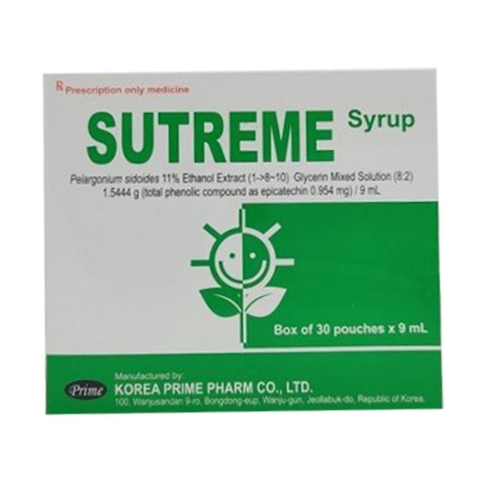 Thuốc Sutreme Syrup thảo dược điều trị các bệnh đường hô hấp. 