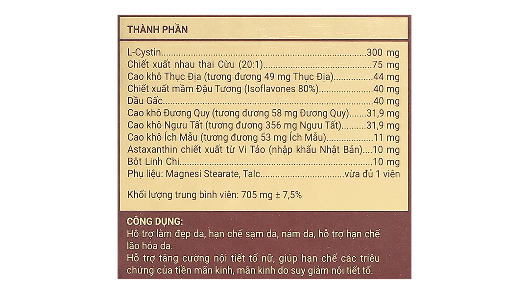 Viên uống Sắc Ngọc Khang++ hạn chế lão hóa, giảm nám