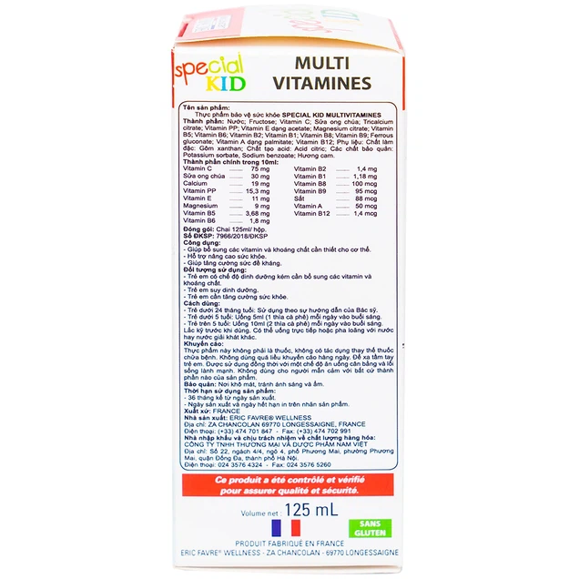 Siro Special Kid Multivitamines bổ sung Vitamin và khoáng chất giúp tăng cường sức đề kháng (125ml)