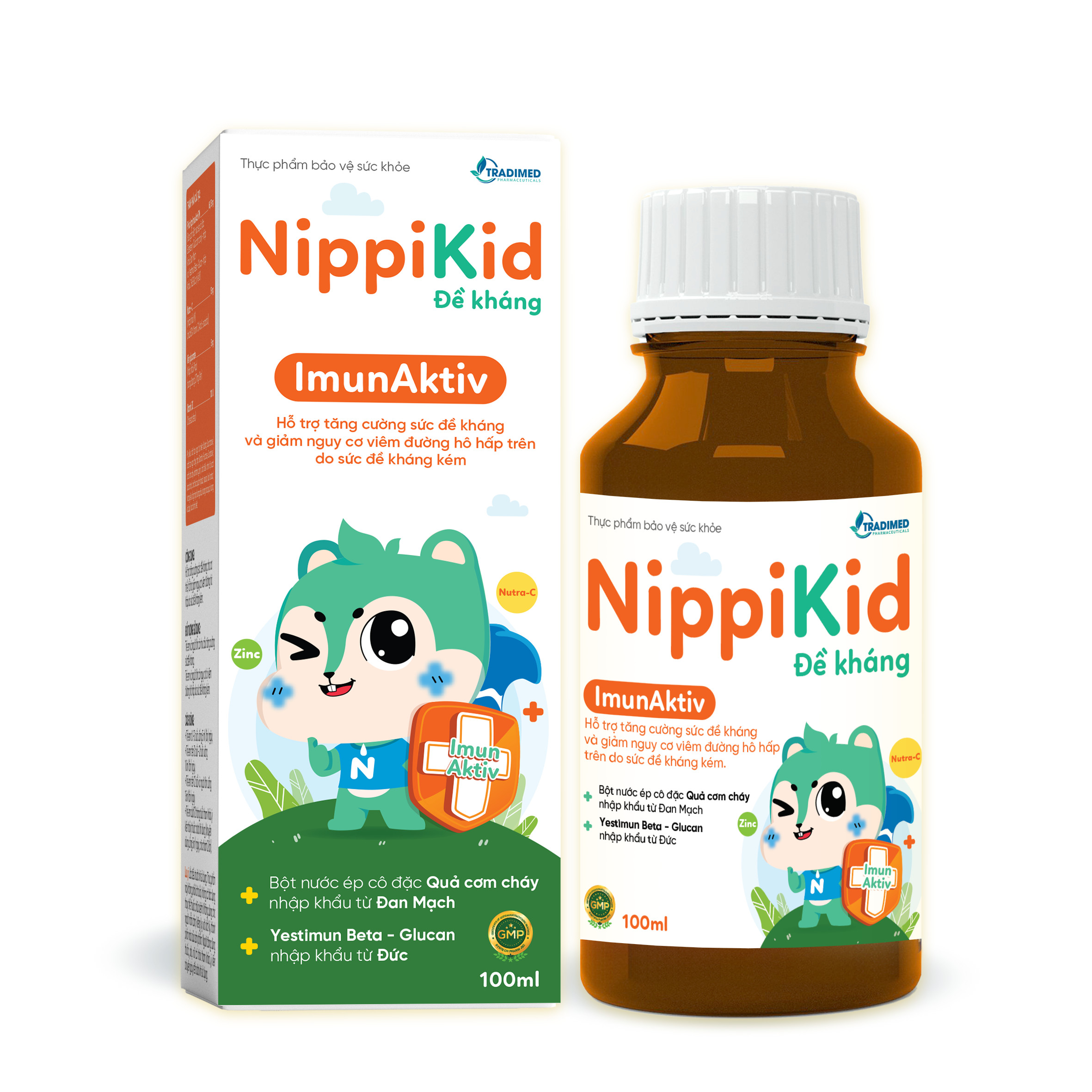 Siro Tăng Đề Kháng Cho Bé NippiKid - Tradimed Pharma 100ml