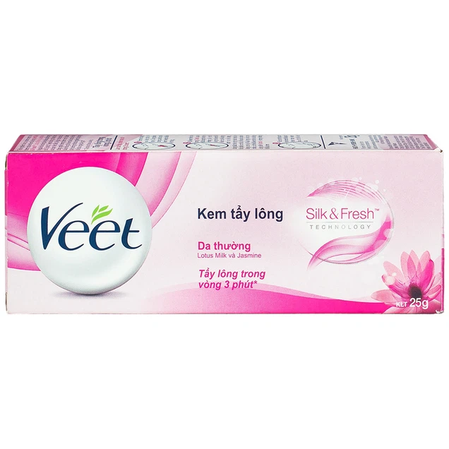 Kem tẩy lông Veet Silk And Fresh trong 3 phút dành cho da thường (25g)