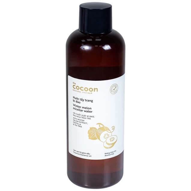 Nước tẩy trang bí đao Cocoon Winter melon micellar water làm sạch da và loại bỏ lớp trang điểm (500ml)