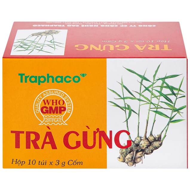 Trà Gừng Traphaco điều trị đau bụng do lạnh, đầy trướng, không tiêu