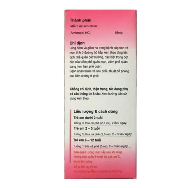 Izac Syrup Chai 60ml – Tiêu Chất Nhầy Đường Hô Hấp