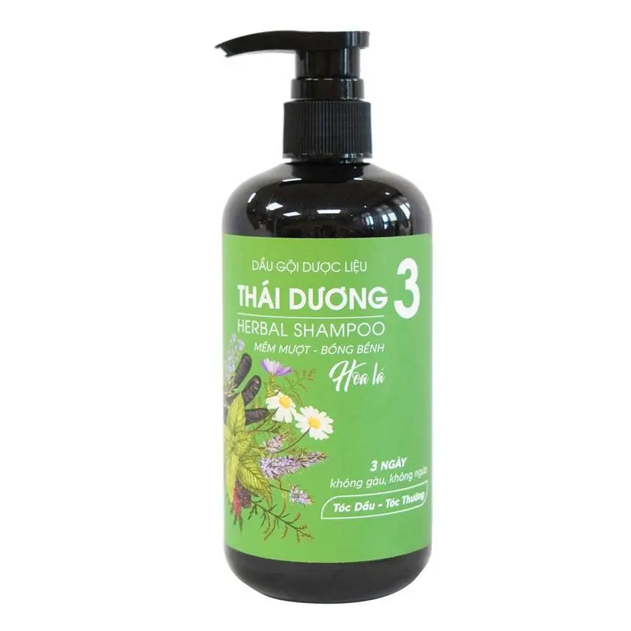 Dầu gội dược liệu Thái Dương 3 hoa đào chai 500ml