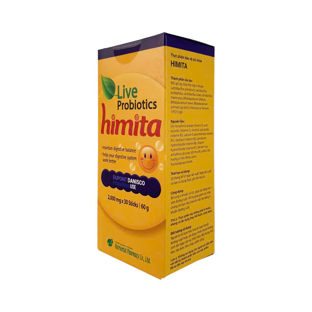 Men vi sinh Live Probiotics Himita bổ sung lợi khuẩn, cân bằng hệ vi sinh đường ruột (30 gói)