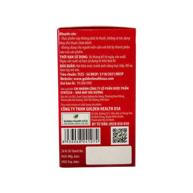 Hỗ trợ quá trình tạo hồng cầu, giảm nguy cơ thiếu máu do thiếu sắt Felicsol Gold