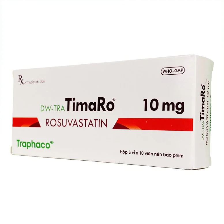 DW-TRA TimaRo-Rosuvastatin 10mg-Traphaco-Hộp 3vỉ*10viên 