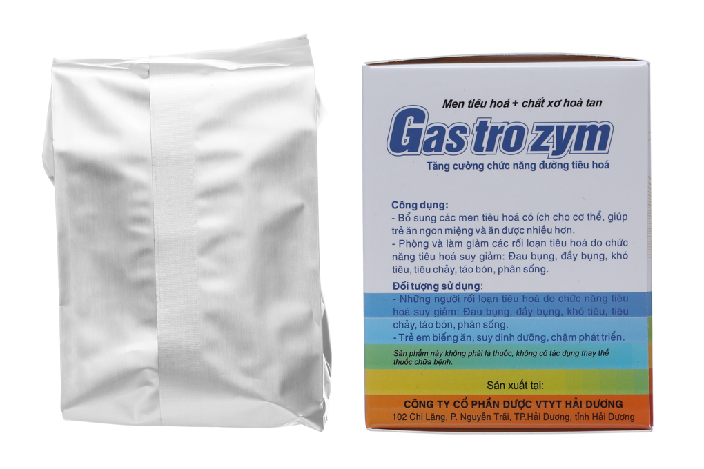 Cốm Gastrozym bổ sung men tiêu hóa, chất xơ hòa tan hộp 20 gói x 3g