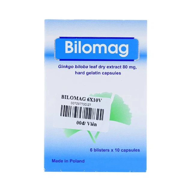 Thuốc Bilomag 80mg Natur Produkt Pharma điều trị suy tuần hoàn não, giảm chú ý tập trung