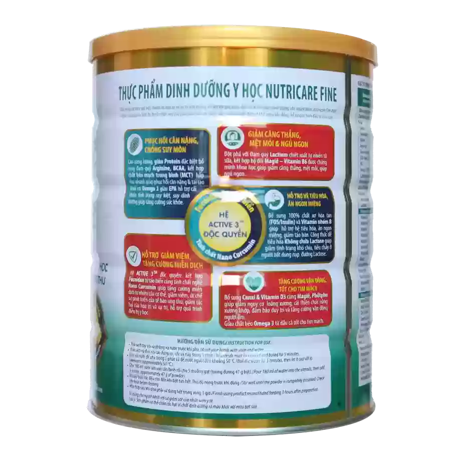 Sữa Nutricare Fine Cho Bệnh Nhân Ung Thư 900G