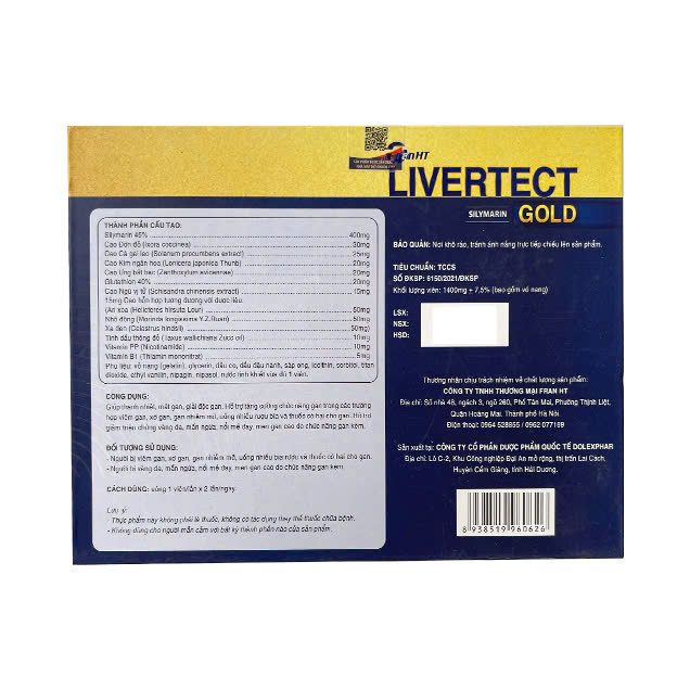 LIVETECT GOLD  bảo vệ sức khỏe giúp thanh nhiệt, mát gan, hỗ trợ tăng cường chức năng gan