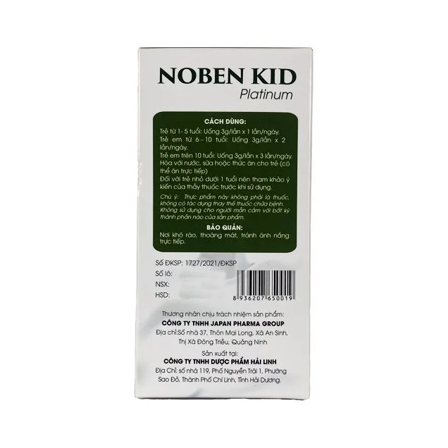 Noben Kid Platinum- Bổ sung dưỡng chất cho não bộ của trẻ