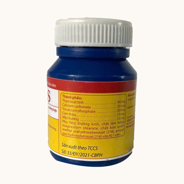 Viên uống Carbovis lọ 100viên hỗ trợ tiêu hóa kém, tiêu chảy