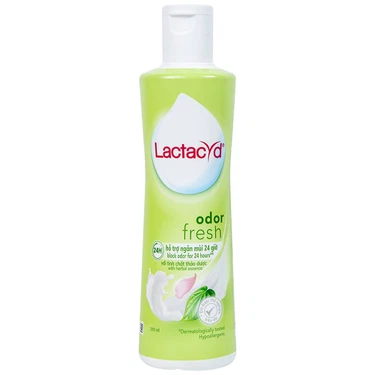 Dung dịch vệ sinh phụ nữ Lactacyd Odor Fresh hỗ trợ làm sạch nhẹ nhàng vùng kín, ngăn nhiễm khuẩn (250ml)
