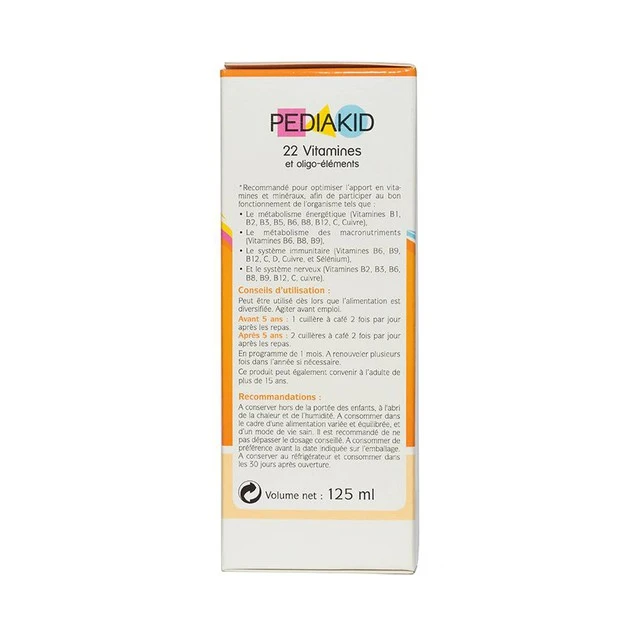 Siro Pediakid 22 Vitamines bổ sung Vitamin và khoáng chất