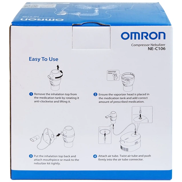 Máy xông khí dung Omron NE-C106 phòng và điều trị bệnh về đường hô hấp