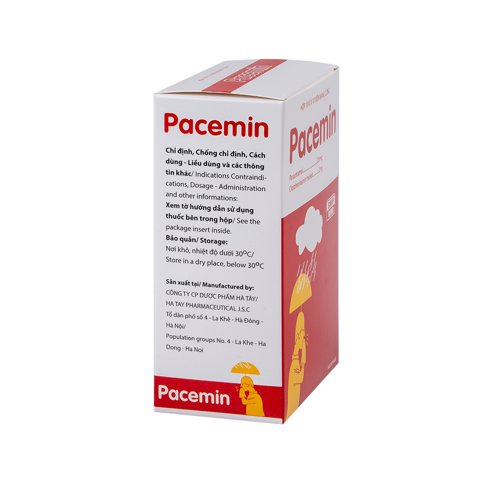 Viên nang cứng Pacemin 325mg/2mg Hataphar điều trị cảm cúm, sốt, nhức đầu (10 vỉ x 10 viên)