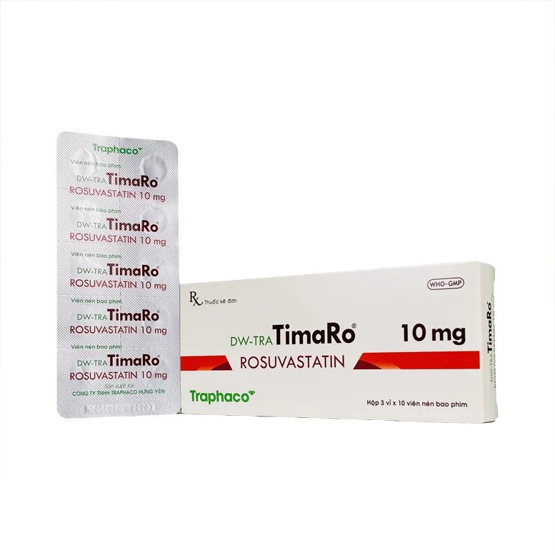 DW-TRA TimaRo-Rosuvastatin 10mg-Traphaco-Hộp 3vỉ*10viên 