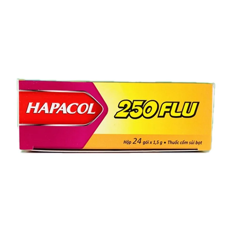 Hapacol 250 Flu-Hậu Giang hộp 24gói