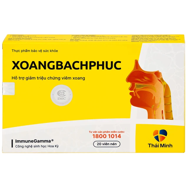 Viên uống Xoang Bach Phuc Thái Minh hỗ trợ giảm triệu chứng viêm xoang (2 vỉ x 10 viên)
