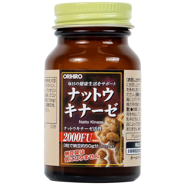 Viên nang Orihiro Nattokinase hỗ trợ giảm nguy cơ huyết khối