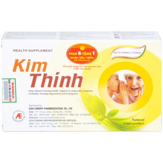 Viên uống Kim Thính Á Âu hỗ trợ tăng cường sức khỏe thính giác 