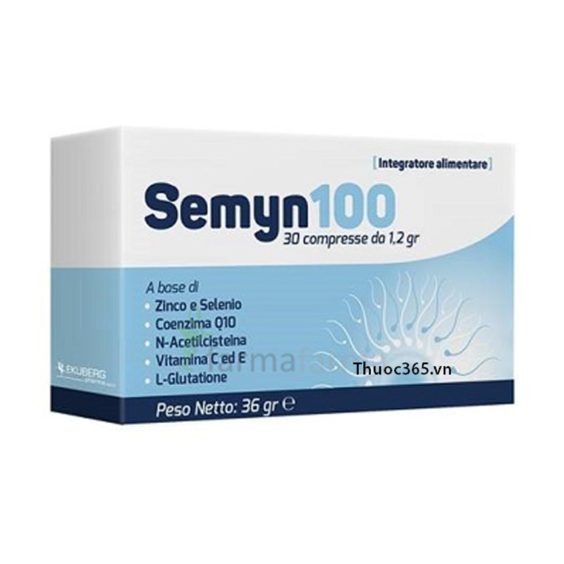 Semyn 100 – Hỗ trợ sức khỏe sinh sản nam giới (Hộp 30 viên)
