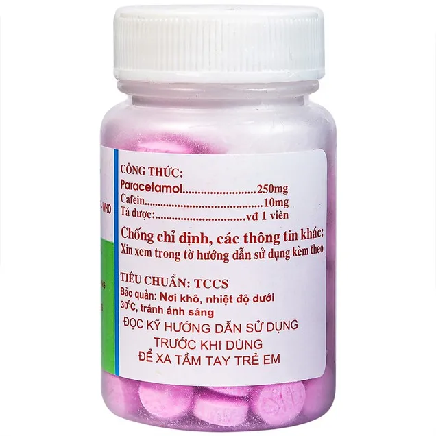 Viên nén Ophazidon Hanoi Pharma giảm đau đầu, đau bụng kinh, đau cơ bắp (100 viên)