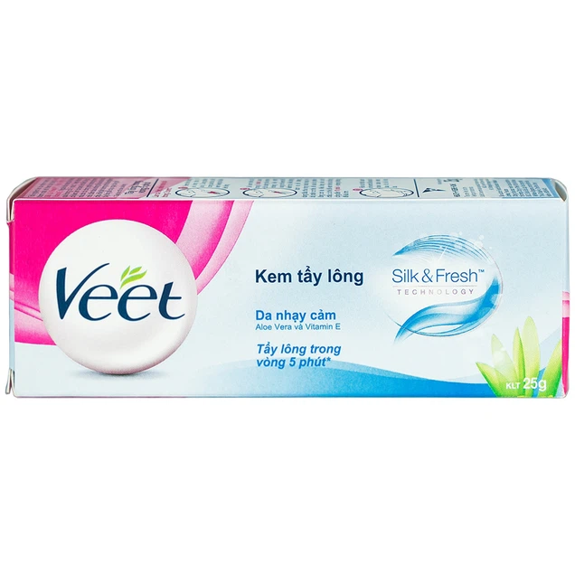 Kem tẩy lông Veet Silk And Fresh trong 5 phút dành cho da nhạy cảm (25g)